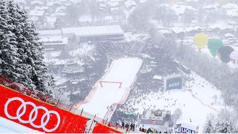 Die Fans zurück in Kitzbühel - Bilder der Hahnenkammabfahrt