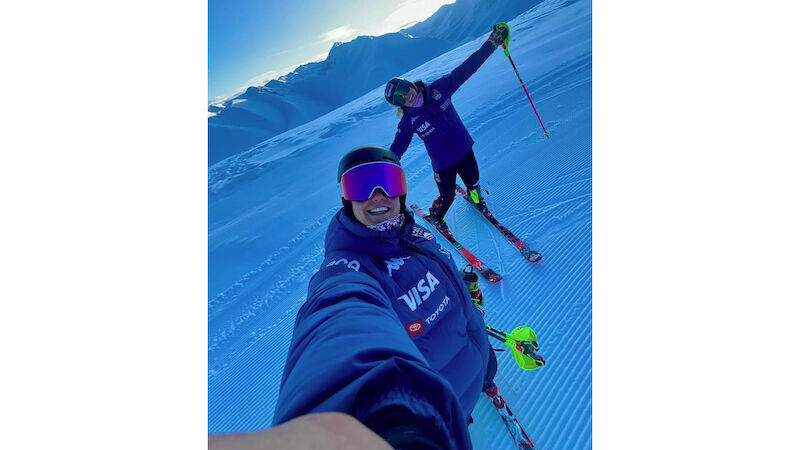 US-Skiteam beim Selfie 