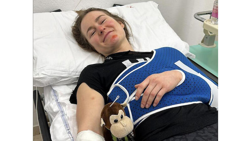Valerie Grenier im Krankenhaus 