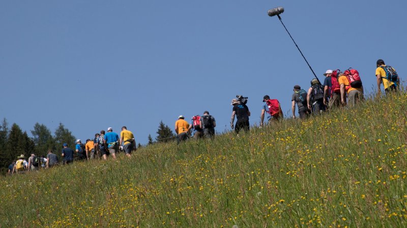 Bilder der legendären Kitzbühler Streif im Sommer