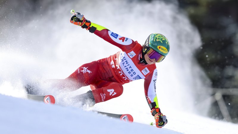 Julia Scheib auch im RTL in Copper Mountain am Podest