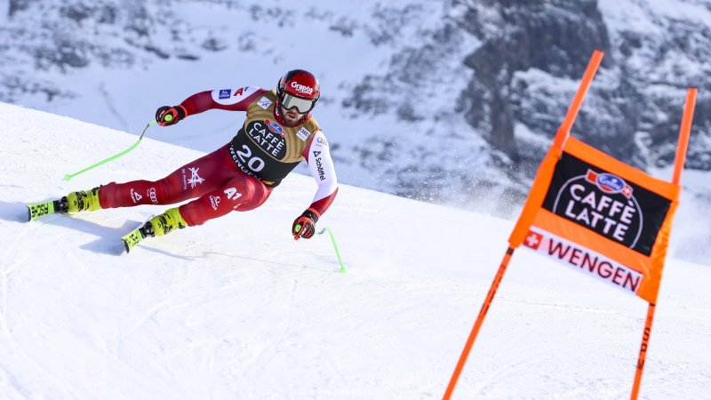 1. Abfahrts-Training in Wengen -  Ergebnis