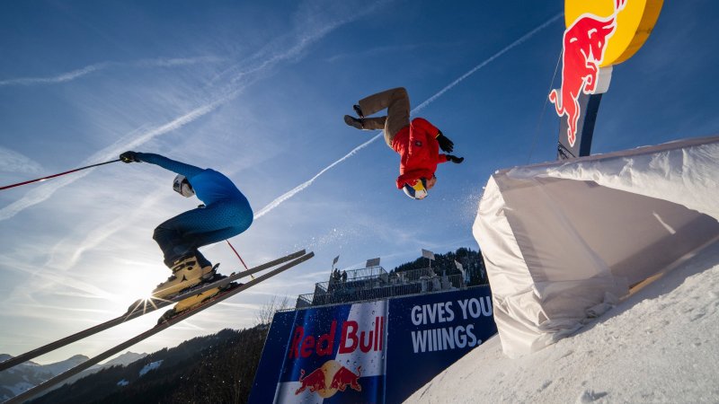 Verrückter Stunt in Kitzbühel: Streif als Parkour-Stunt