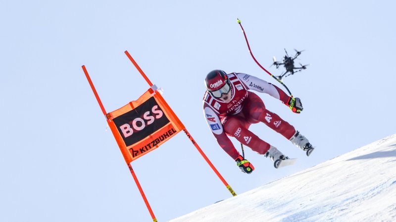 Das Siegertrio des Super-Gs in Kitzbühel