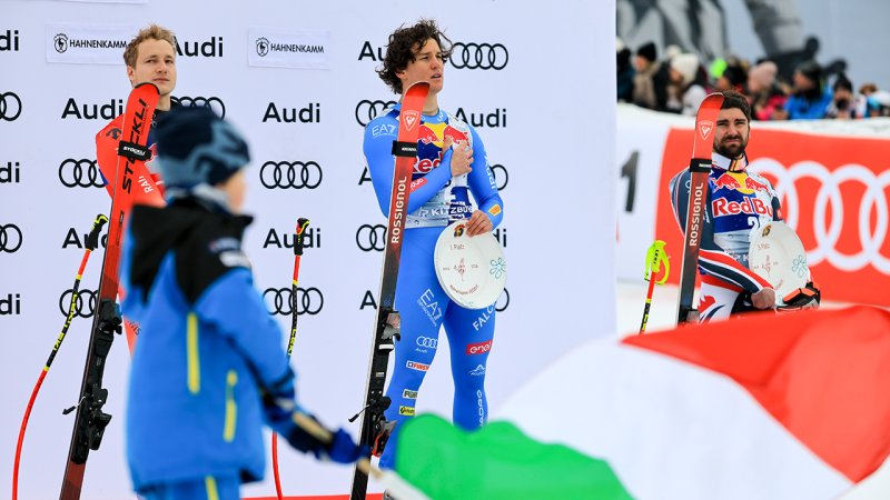 Kitzbühel-Abfahrt: Das Sieger-Trio auf der Streif