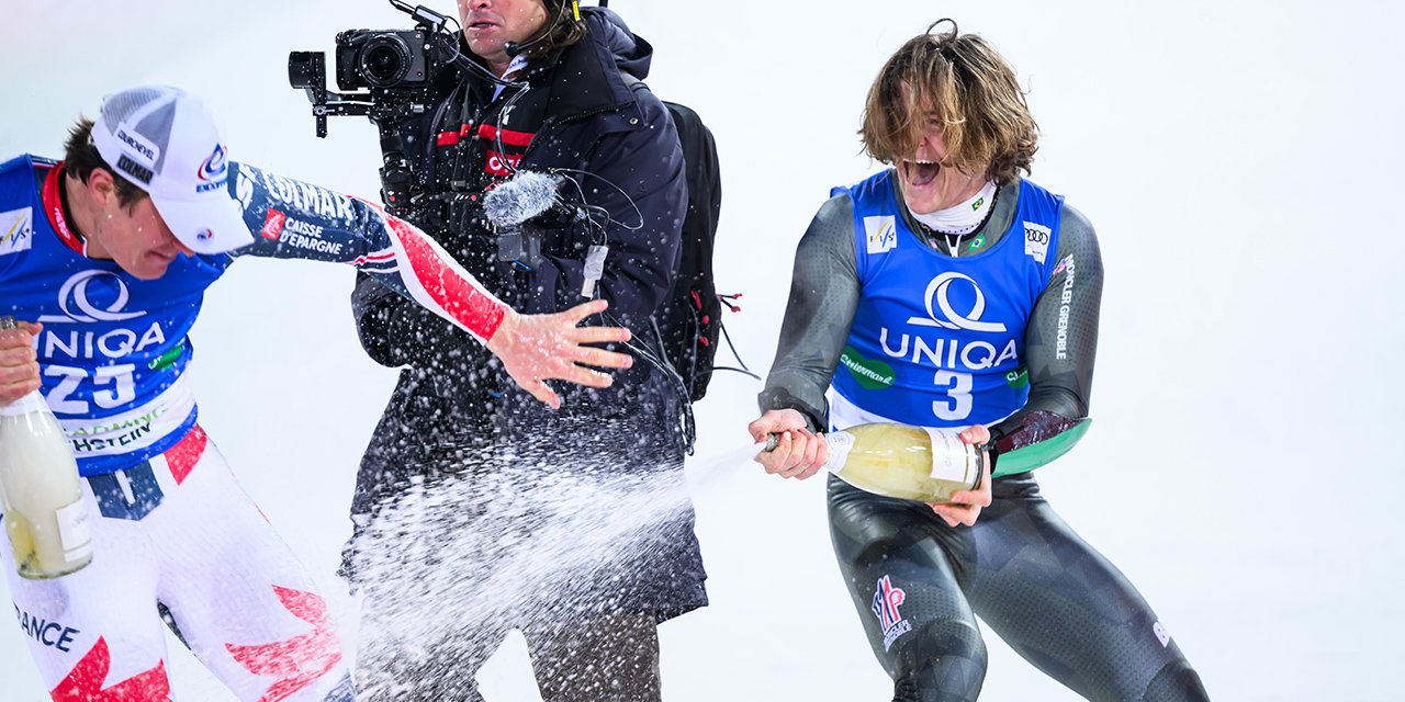 Spektakuläre Bilder! Das Siegertrio beim Nightrace-RTL