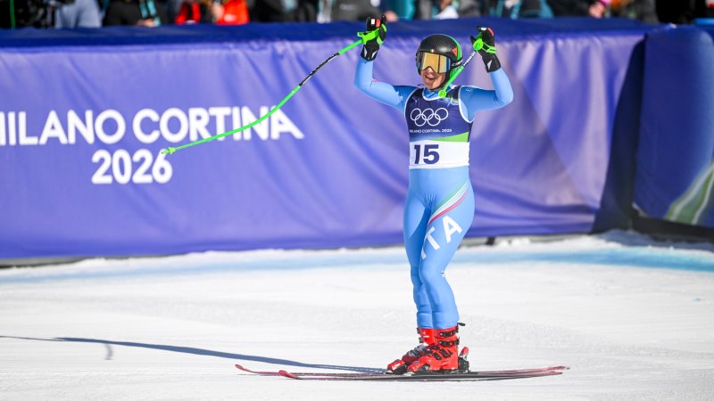 Olympia-Abfahrt Frauen: Die Bilder der Siegerehrung