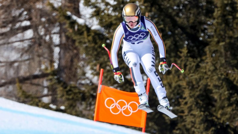 Olympia-Abfahrt Frauen: Die Bilder der Siegerehrung