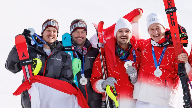 Silber für Österreich! Sieger-Bilder der Team-Kombi