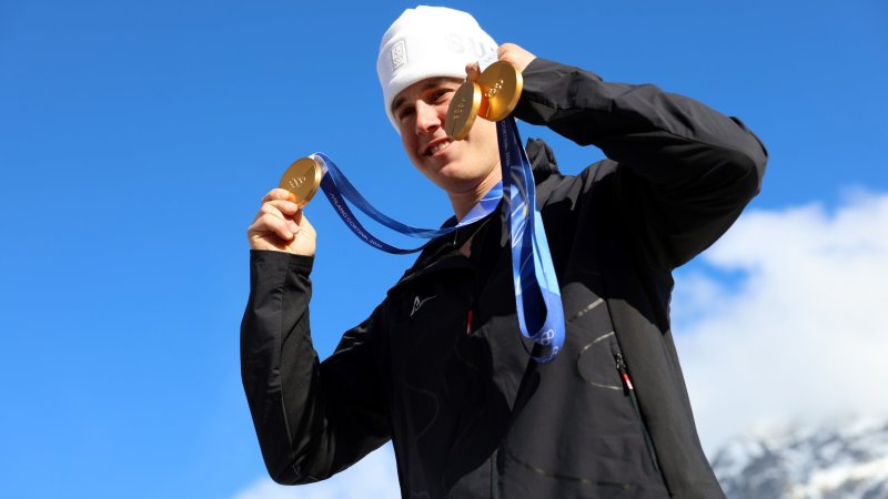 Gold-Bilder! Franjo von Allmen - Ski-König von Olympia