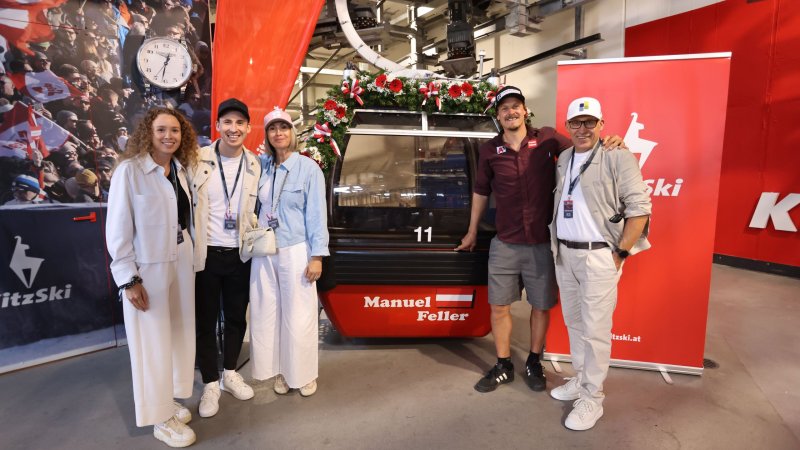 Manuel Feller hat seine Gondel in Kitzbühel! Bilder der "Taufe"