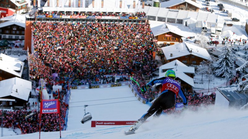 Skiweltcup: Adelboden erweitert die Mega-Tribüne im Ziel