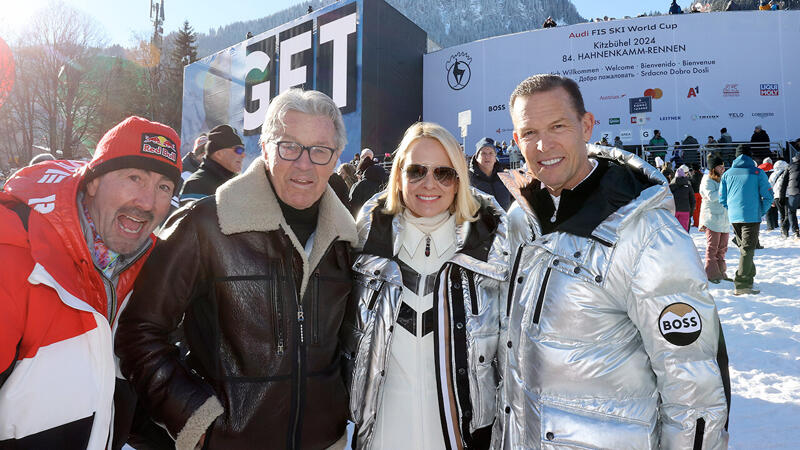 Schwarzenegger & Co. - die VIPs bei der Hahnenkamm-Abfahrt