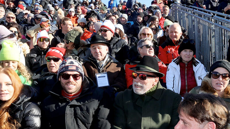 Schwarzenegger & Co. - die VIPs bei der Hahnenkamm-Abfahrt
