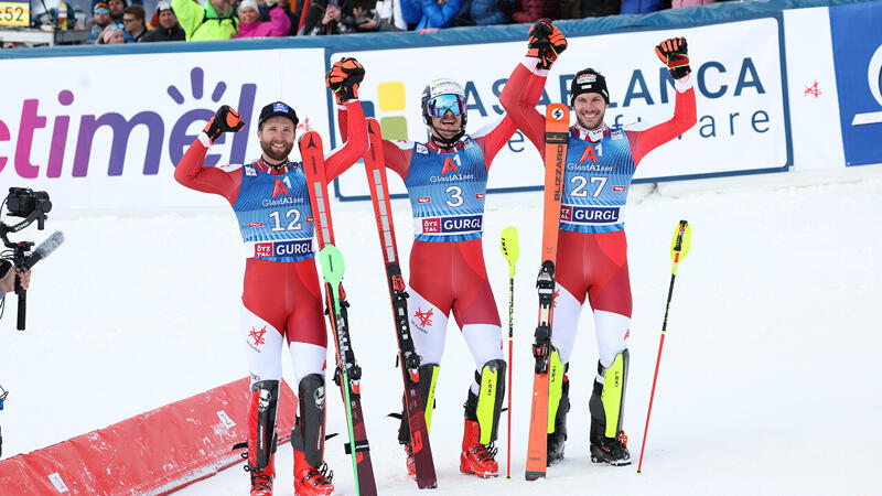 ÖSV-Jubeltag! Die Bilder vom Dreifachssieg im Gurgl-Slalom