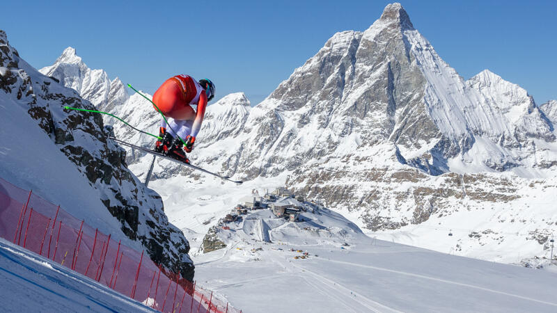 Premiere der neuen Abfahrts-Piste am Matterhorn: Die besten Pics