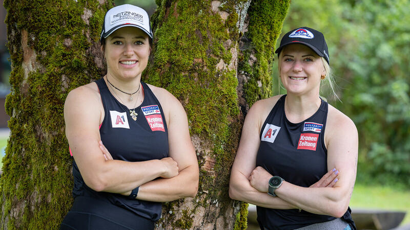 ÖSV-Technikerinnen schwitzen bergauf: Bilder vom Kondi-Training