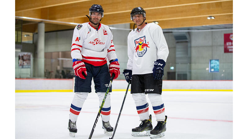 Kriechmayr & Co. als Eishockeyspieler - die Bilder der Abfahrer