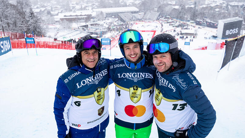 Kitzbühel 2023:die Bilder vom Charity Race auf Streif-Zielhang