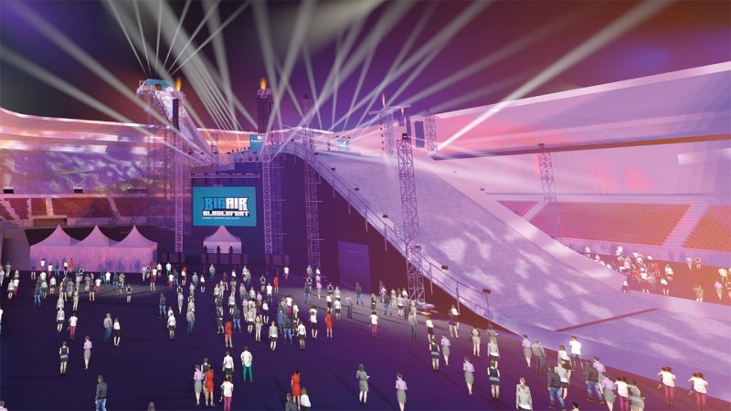 Big-Air-Show: Die Monster-Rampe im Wörthersee-Stadion
