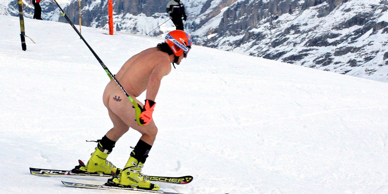 Lauberhorn kurios! Schönfelders Nacktfahrt - die Bilder